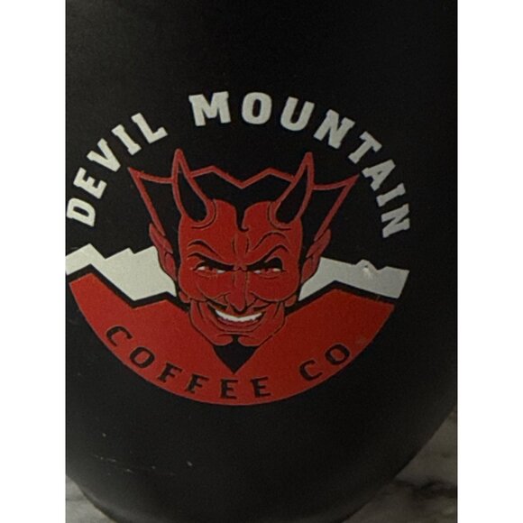 Devil Mountain Coffee Co. Black & Red Ceramic Coffee Mugs Set Of 2 16 Oz - Picture 4 of 6